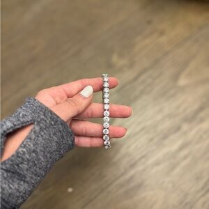 Elegant Silver Tennis Bracelet